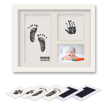Beboan Hand and Footprint Kit with Keepsake Frame and DIY Stickers