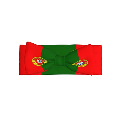 HYTTER Portuguese Flag Printed Bow Headband for Infants