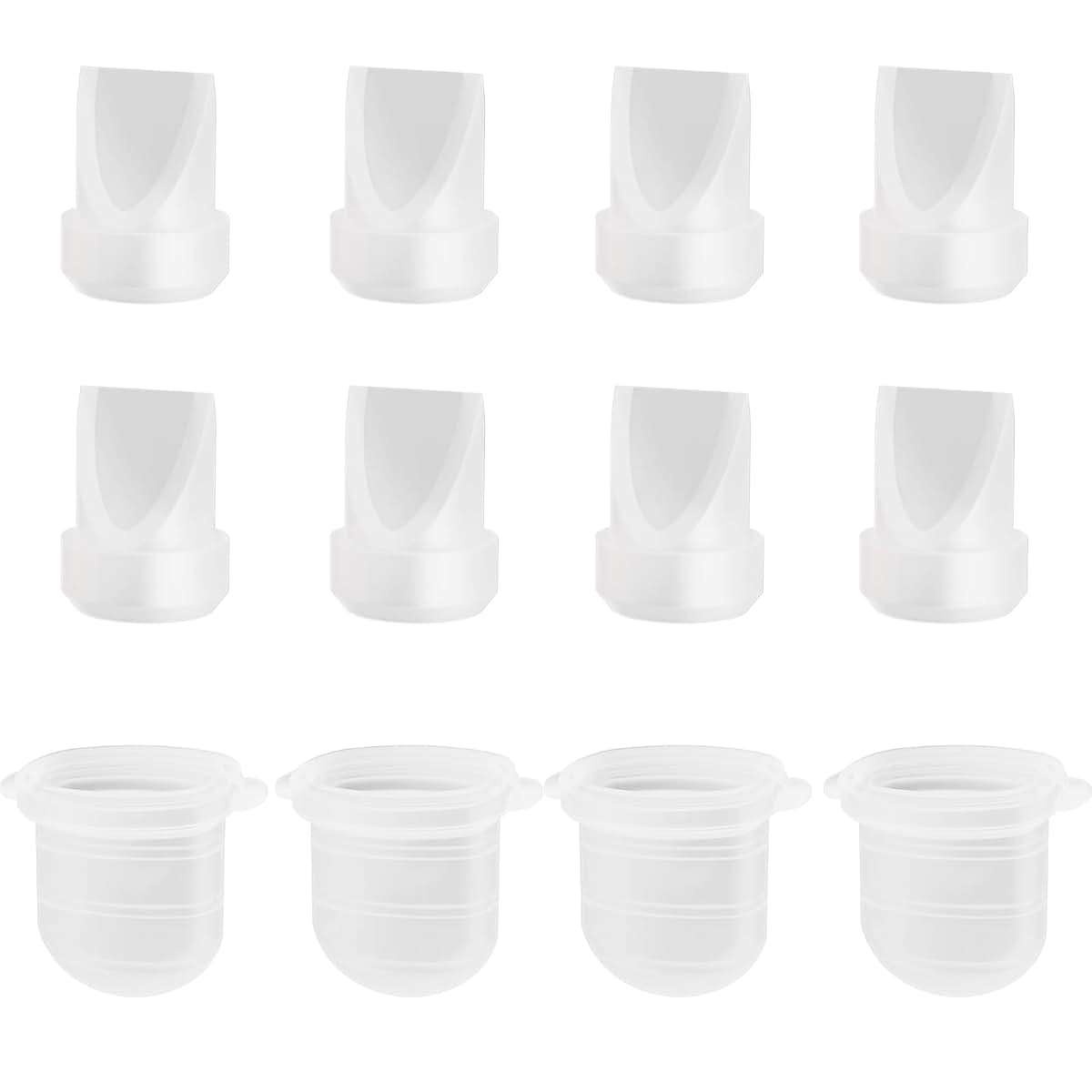 Zhouyiyian 12PCS M6 Replacement Parts for Momcozy Pump, 8 Duckbill Valves 4 Diaphragms