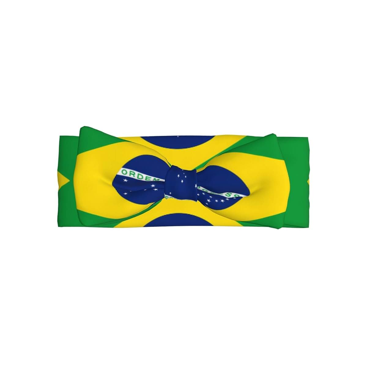 FoRes Brazilian Flag Baby Bow Headband For Newborn