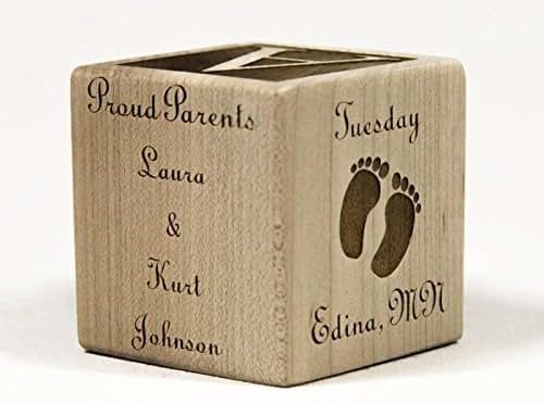 Little Wooden Wonders Personalized Wooden Baby Block (photo 4)