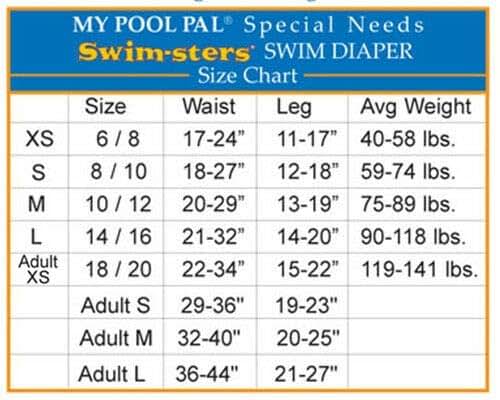 Swimsters My Pool Pal Reusable Swim Diaper, 18-20 Years, Pink