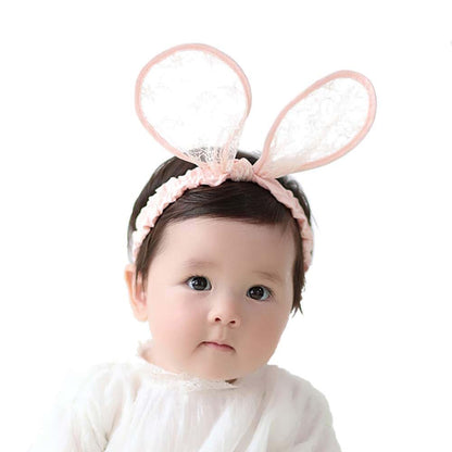 Smartown 2-Pack Easter Bunny Headbands With Lace Elastic Bows