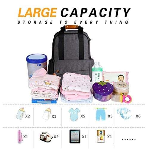 BabyOneStop Ferlin Backpack Diaper Bag With 15 Pockets