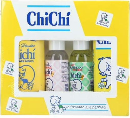 E de B Chichi Kit Baby Cologne, Powder, Oil, and Shampoo