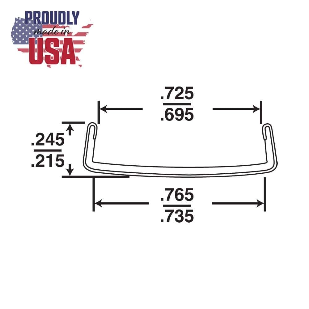 Outwater Plastics 3/4 Inch Brushed Chrome ABS U-Channel Molding, 72 Inch, Pack of 18