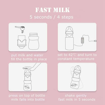 Edlike Wide Neck PPSU Baby Bottle With Formula Dispenser (photo 4)