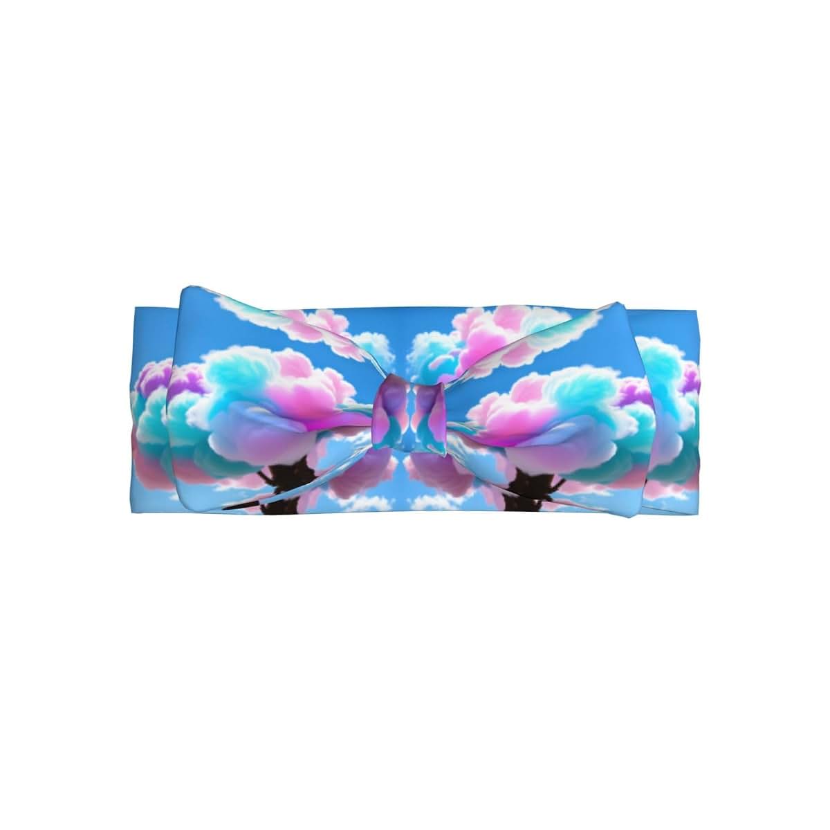 MJHKXLJ Cotton Candy Picture Baby Bow Headband Stretchy and Soft