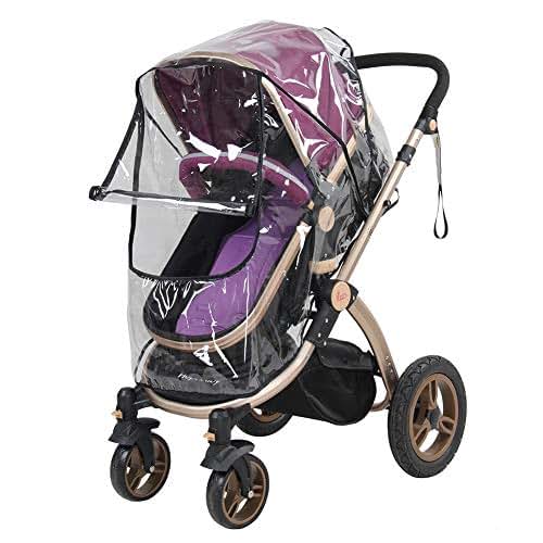 Estink Universal Stroller Rain Cover Transparent PVC with Zipper Window