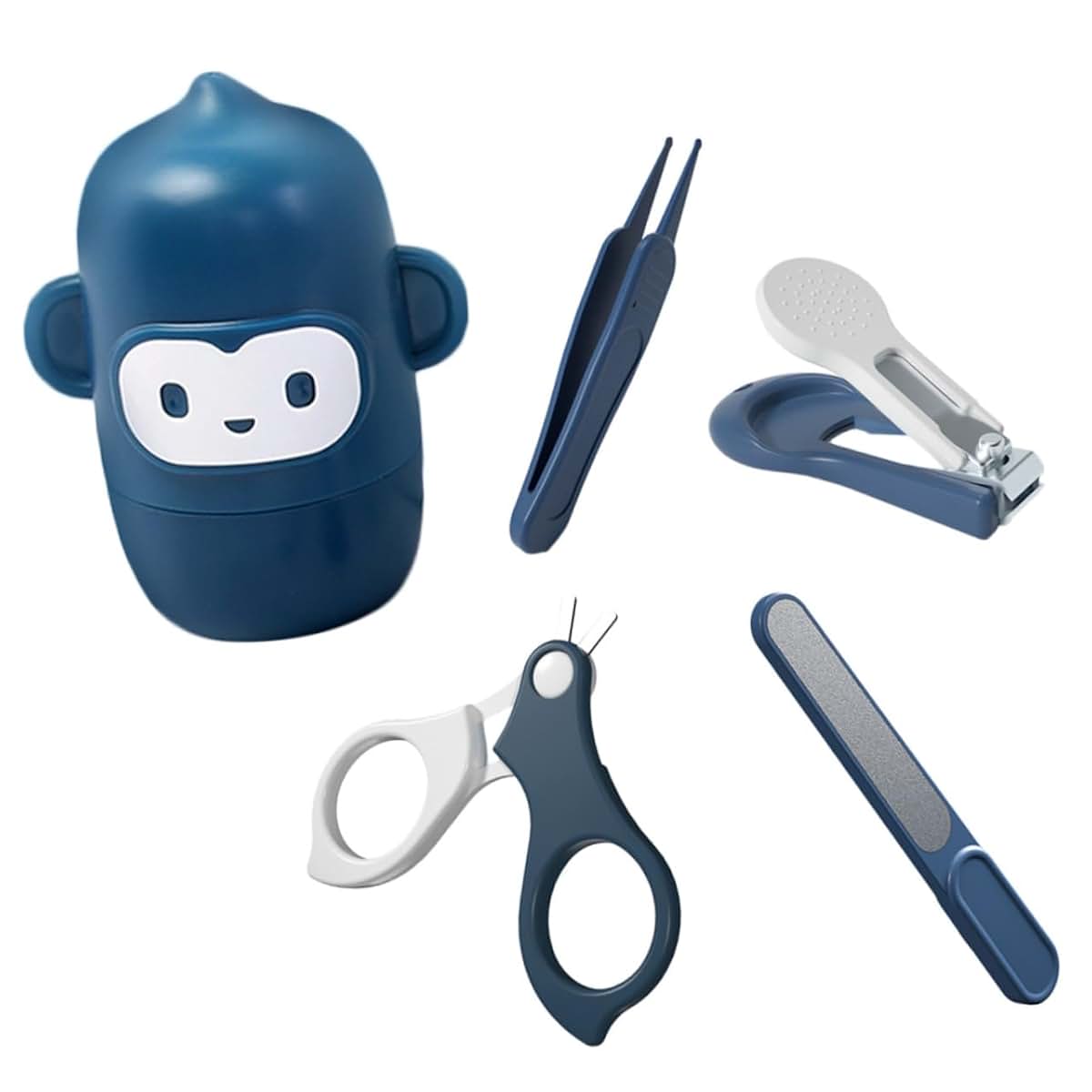 BabyOneStop Baby Nail Care Kit with Clipper, Scissor, File, and Tweezer in Blue