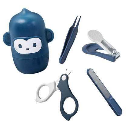 BabyOneStop Baby Nail Care Kit with Clipper, Scissor, File, and Tweezer in Blue