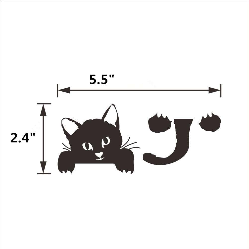 Popigist Little Black Cat Light Switch Decals, 2-Piece Set