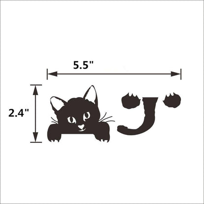Popigist Little Black Cat Light Switch Decals, 2-Piece Set
