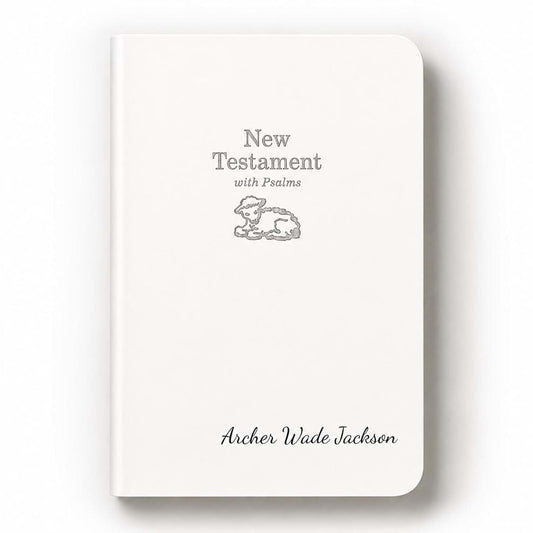 Pacidoodle Personalized Baby Bible With Name Engraved White