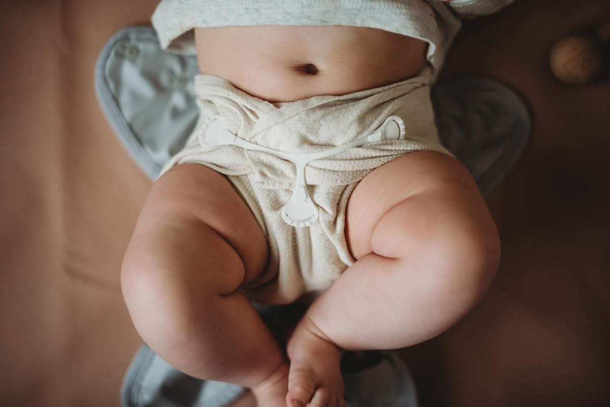 Buttons Diapers Buttons Unbleached Organic Cotton Birdseye Flat Diapers - 6 Pack