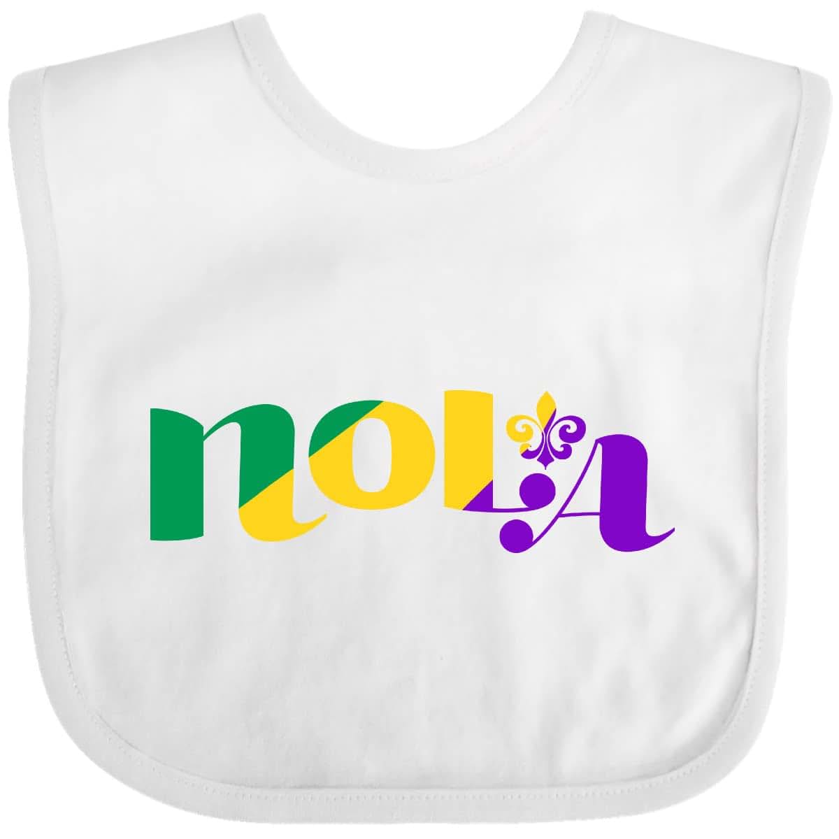 Inktastic New Orleans Louisiana Baby Bib - Combed Ring-Spun Cotton