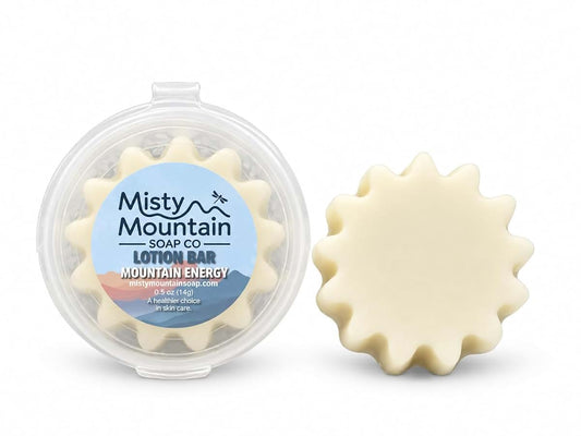Mountain Energy - Solid Mini Lotion Bar - Made with Natural Oils and Butters by Misty Mountain Soap Co.