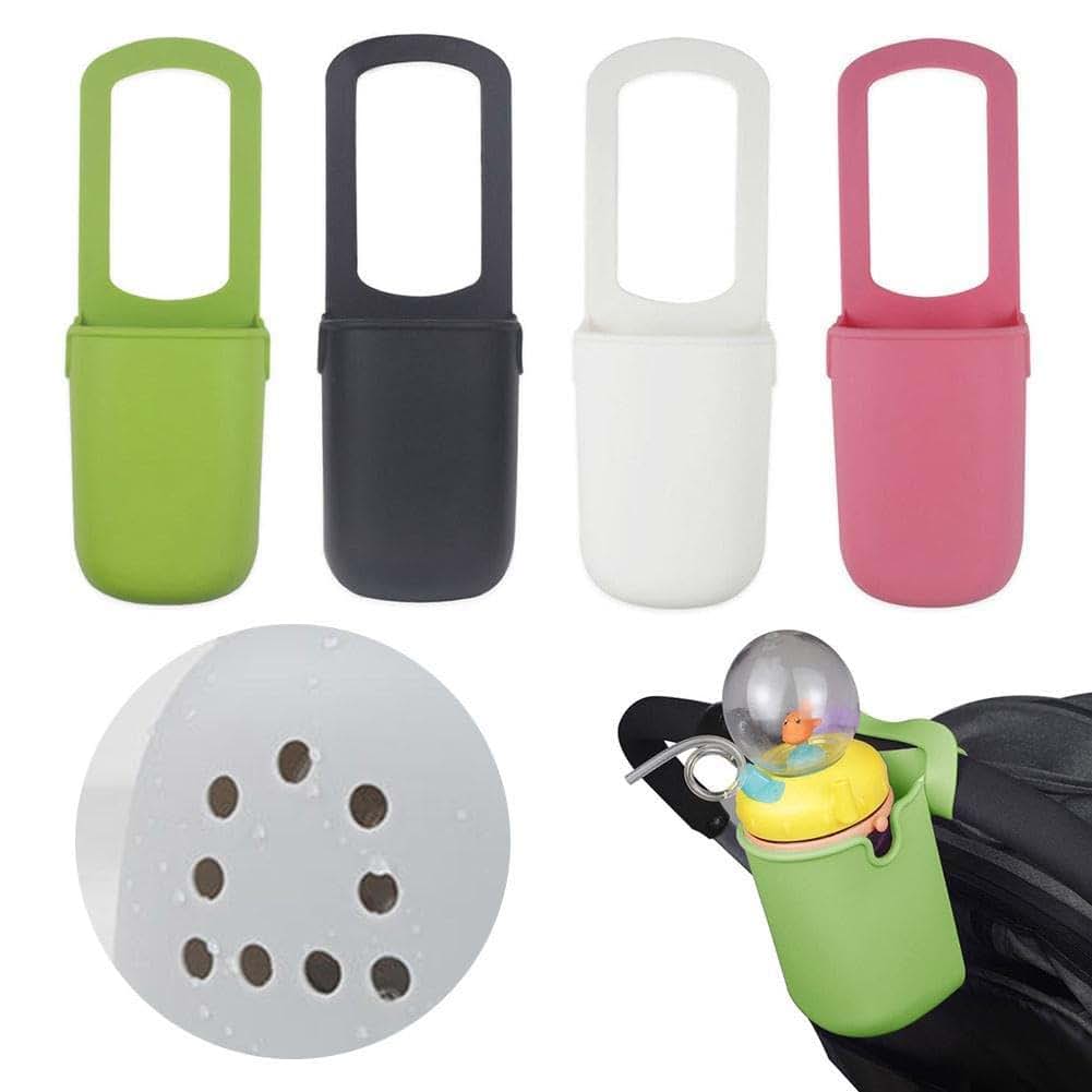 Silicone Cup Holder For Stroller, Bike, Wheelchair And More - Foldable Drink Holder