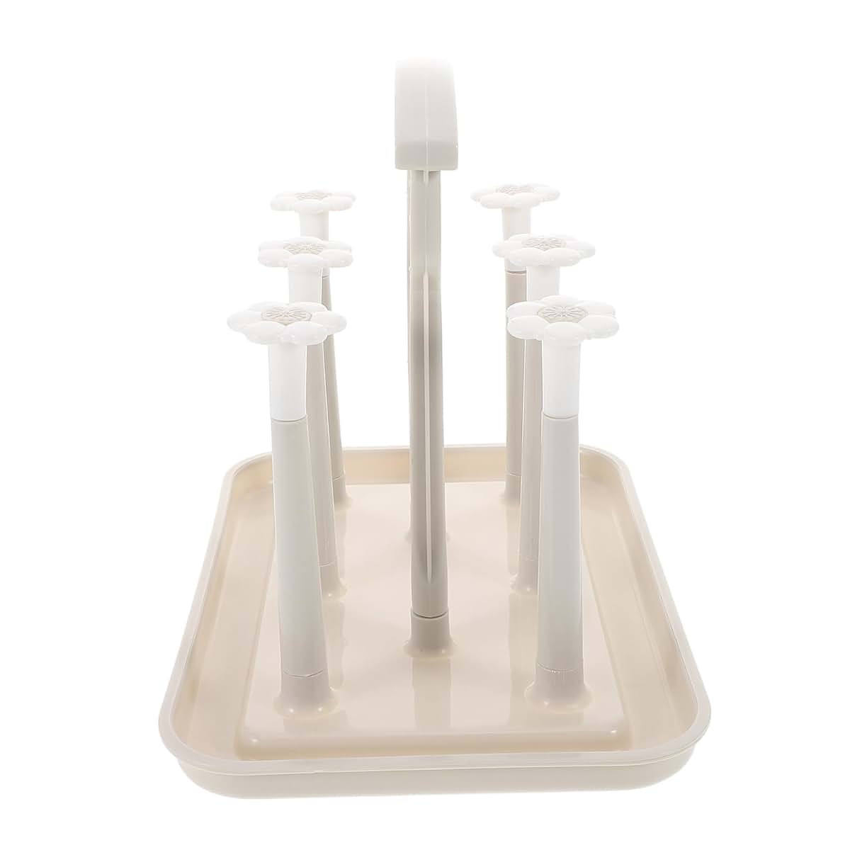 Space Saving Bottle Drying Rack with Cup Holder for Countertop Organization