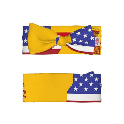 Wzycwb American Spain Flag Bow Baby Headband For Infants (photo 2)