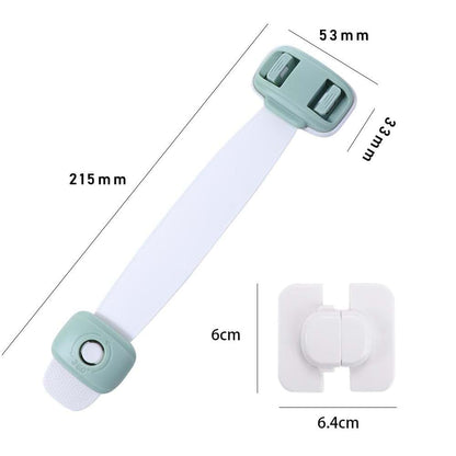4 Pack Child Safety Strap Locks for Cabinets Drawers Toilet Fridge Adhesive