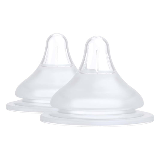 Quark RealFeel Baby Bottle Nipples, Medium Flow, 2 Pack