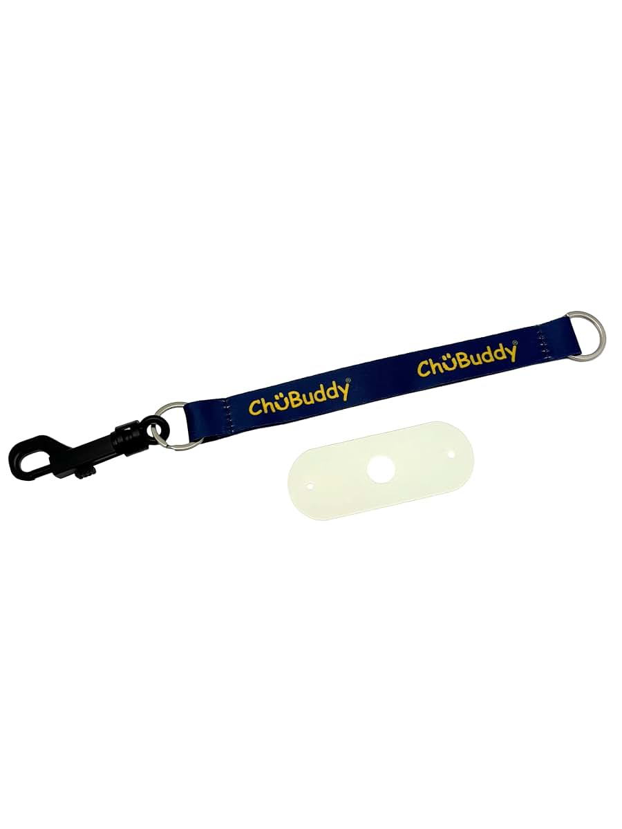 Chubuddy Chewy Holder Navy Sublimated Tether and Natural Strap