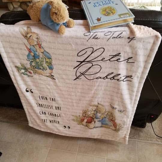 The BookTales Peter Rabbit Minky Blanket Light Blue (photo 3)