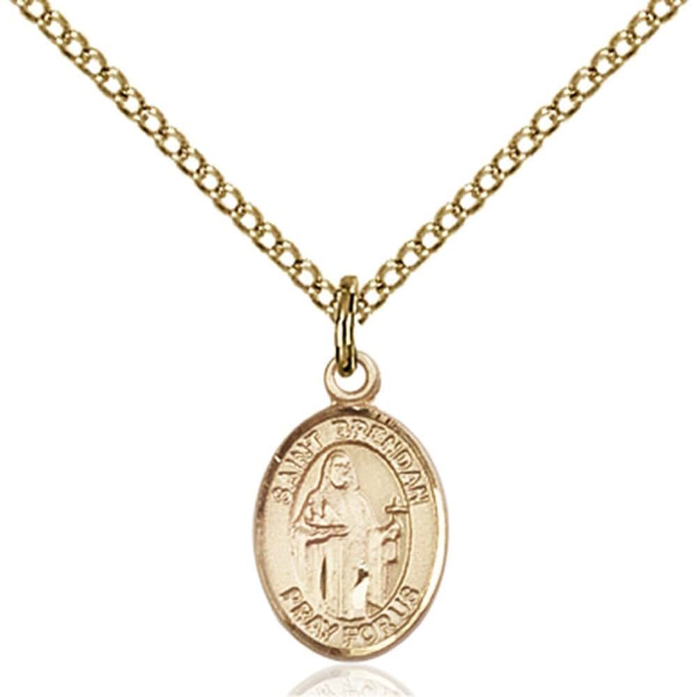 Bonyak Jewelry Gold Filled St. Brendan the Navigator Pendant
