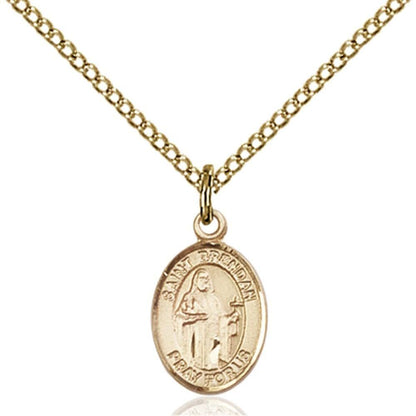 Bonyak Jewelry Gold Filled St. Brendan the Navigator Pendant