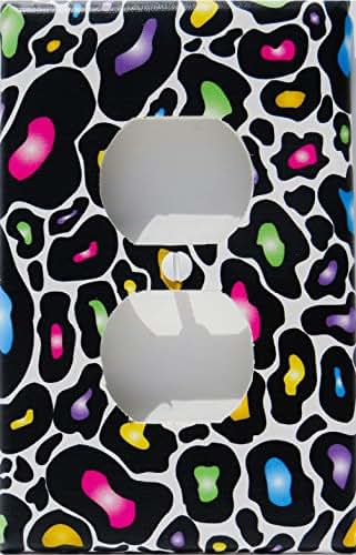 Presto Light Switch Plate Covers Multicolored Leopard Print Outlet Cover
