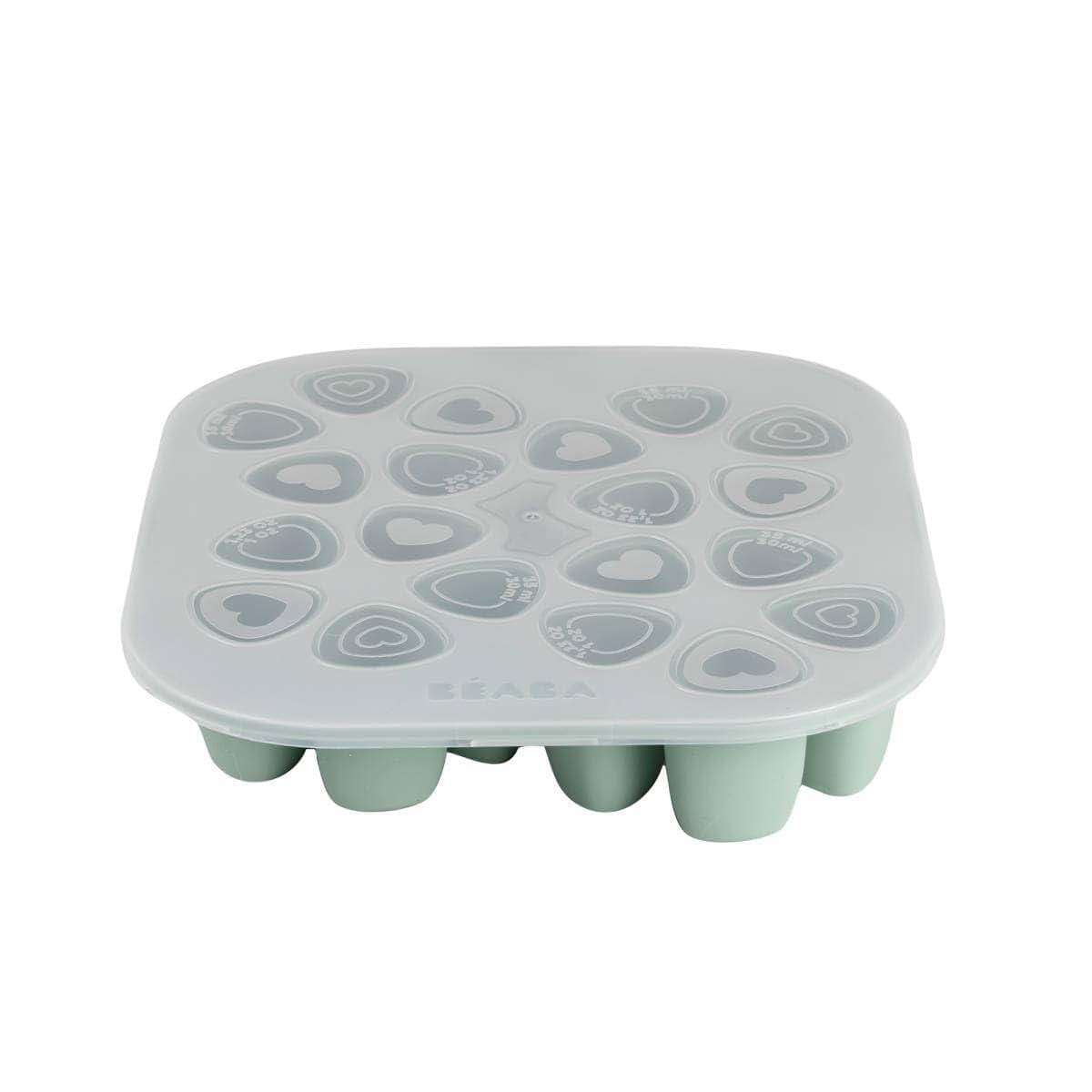 Béaba Silicone Mini Multiportion Tray In Sage Green (photo 3)