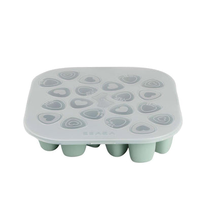 Béaba Silicone Mini Multiportion Tray In Sage Green (photo 3)