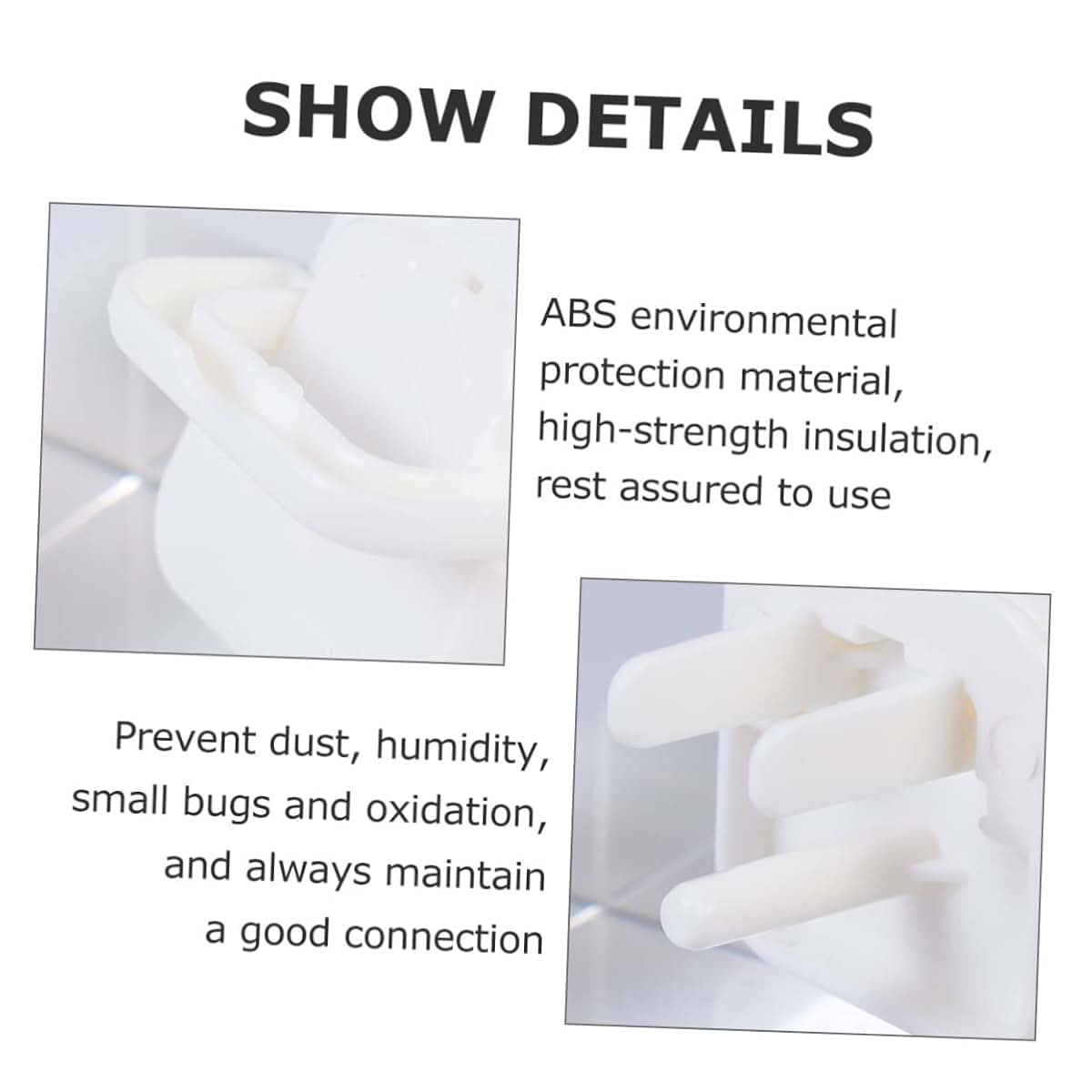 BabyOneStop Baby Safety Socket Cover 25 Pack White Plastic Outlet Plug Protector