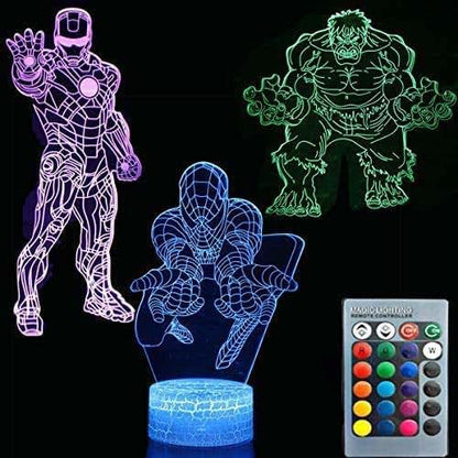 ZYTC 3D Illusion Super Hero 7-Color LED Night Light