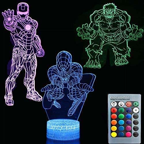 ZYTC 3D Illusion Super Hero 7-Color LED Night Light