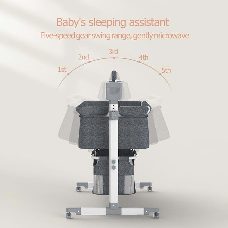 Electric Bluetooth Smart Bassinet for Co-Sleeping and Convertible Crib Sleeper