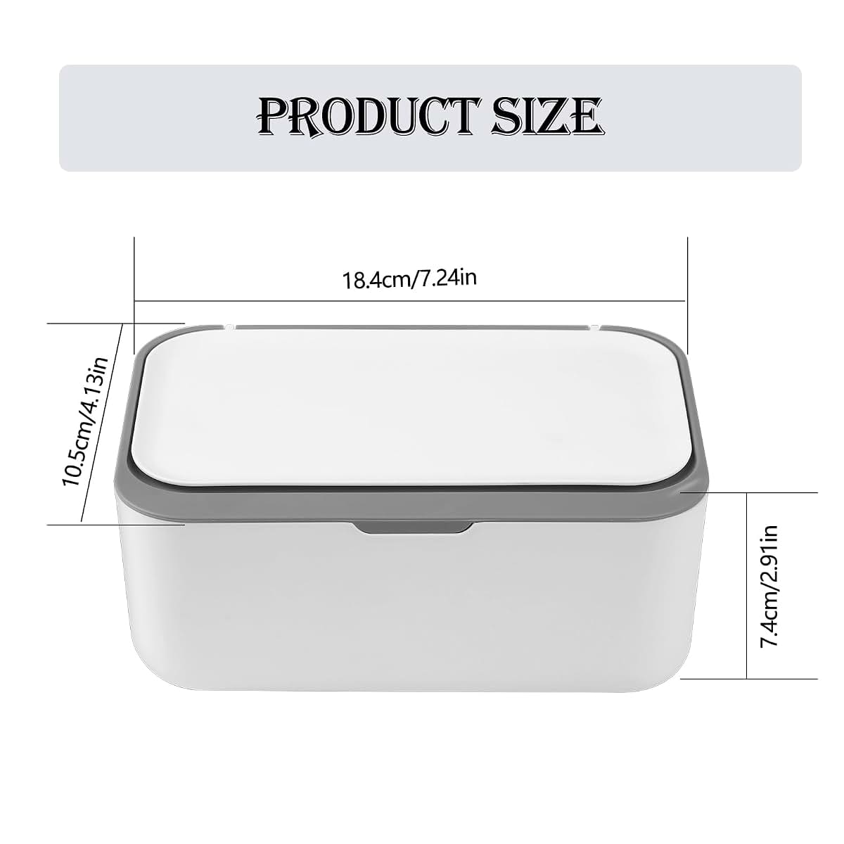 XxinXrong Wipes Dispenser, Rectangular Refillable Wipe Case (photo 2)