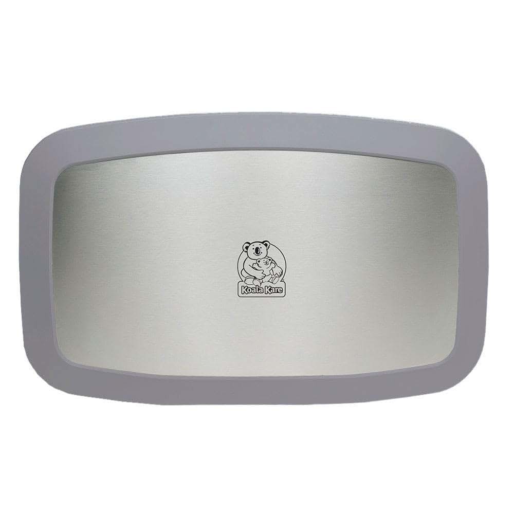 TableTop King Koala Kare KB200-01SS Horizontal Wall-Mounted Changing Station - Polypropylene, Stainless/Gray
