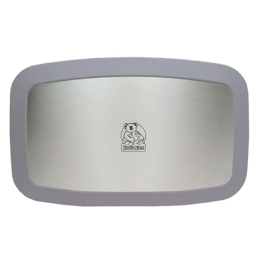 TableTop King Koala Kare KB200-01SS Horizontal Wall-Mounted Changing Station - Polypropylene, Stainless/Gray