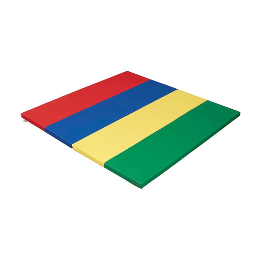 ECR4Kids SoftZone Rainbow Activity Mat, Bi-Fold, 48in Square, Assorted