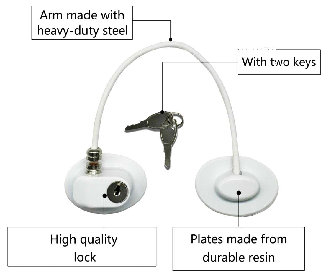 Coco&Angelo Refrigerator Lock with 2 Keys and Adhesive Mount (photo 3)