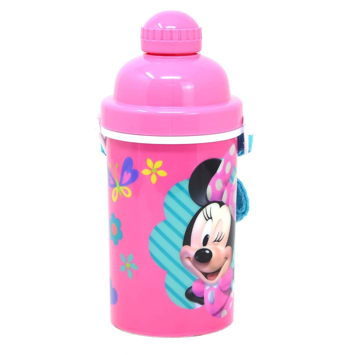 Zak Designs Disney Minnie Water Bottle with Carrying Strap