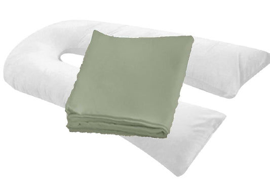 MoonRest Pregnancy Full Body Pillow Cover U-Shaped – Universal Fit U Replacement Cover for Maternity Pillow (Smoky)