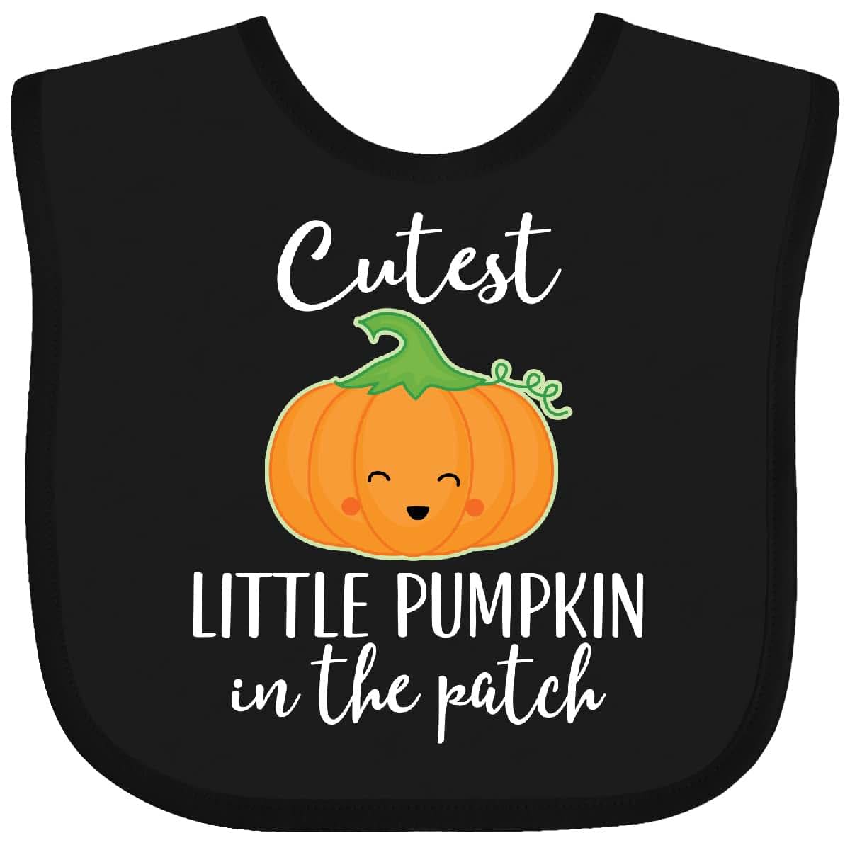 Inktastic Halloween Cutest Little Pumpkin Baby Bib