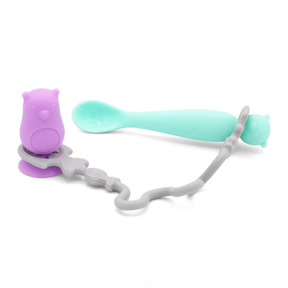 321 Grow Silicone Feeding Spoon with Suction Attachment