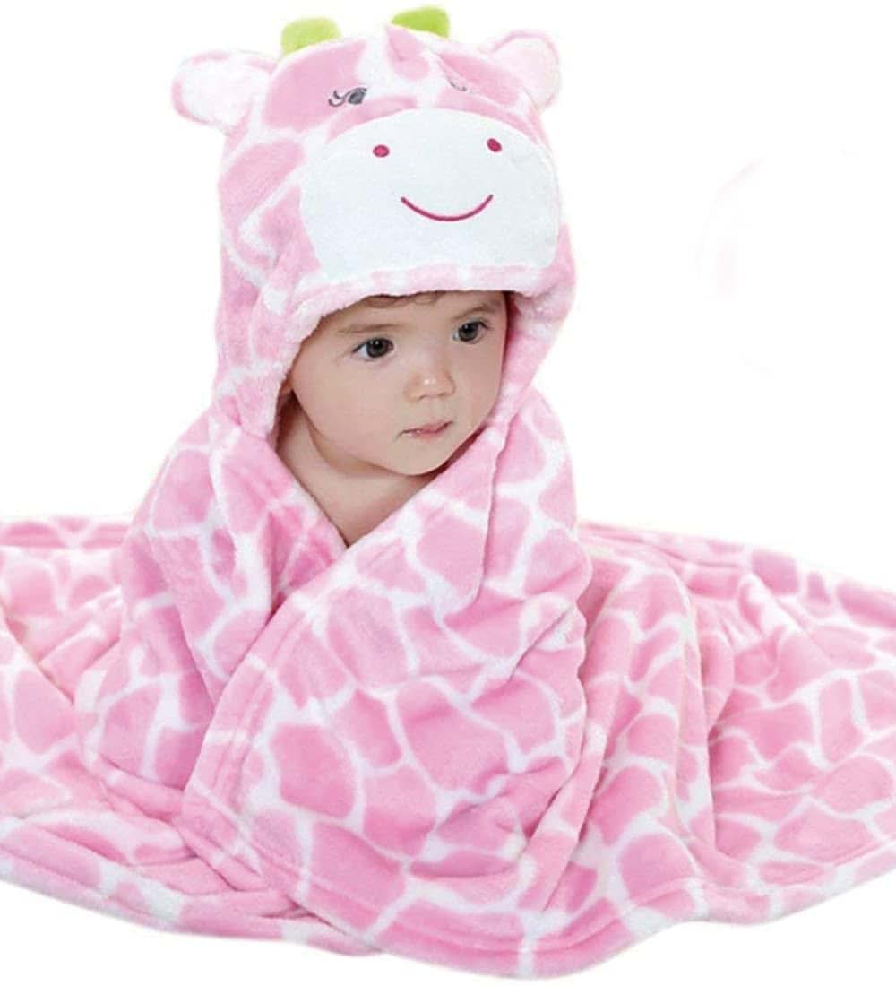 Baby One Stop Gneliwm Coral Fleece Hooded Blanket for Infants
