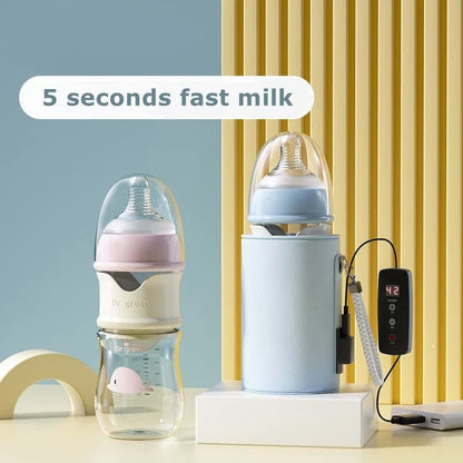 Edlike Baby Glass Feeding Bottle with Formula Dispenser Newborn Portable Trip Quick Flush Milk Bottle with S Nipple (photo 3)