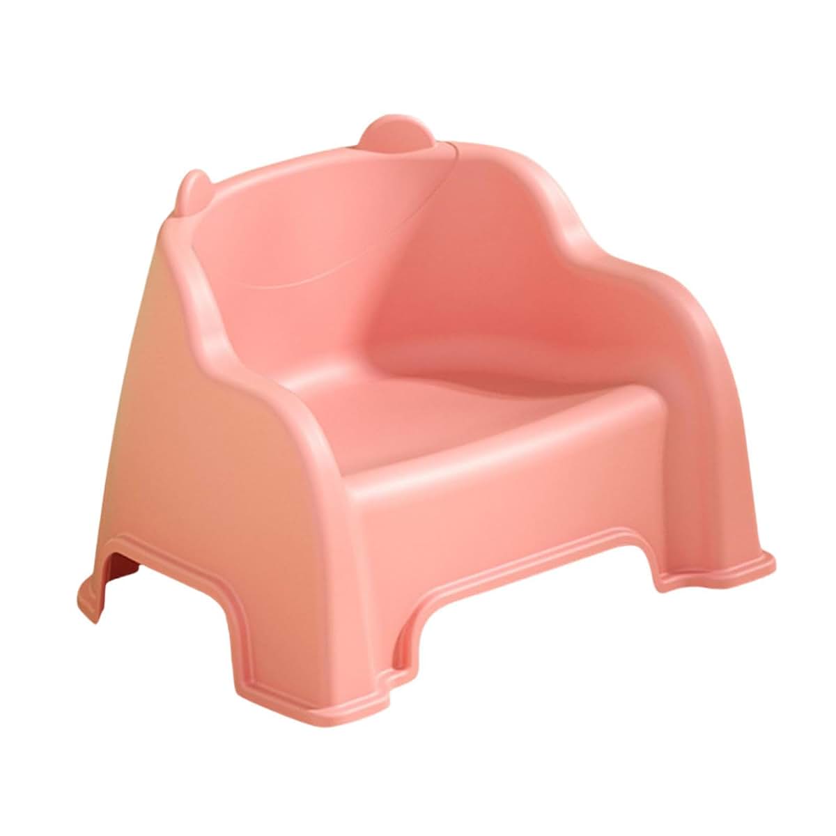 Gralara Small Stool With Backrest In Pink, Multipurpose Step Stool For Kids And Adults