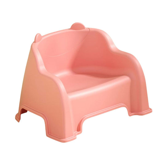 Gralara Small Stool With Backrest In Pink, Multipurpose Step Stool For Kids And Adults